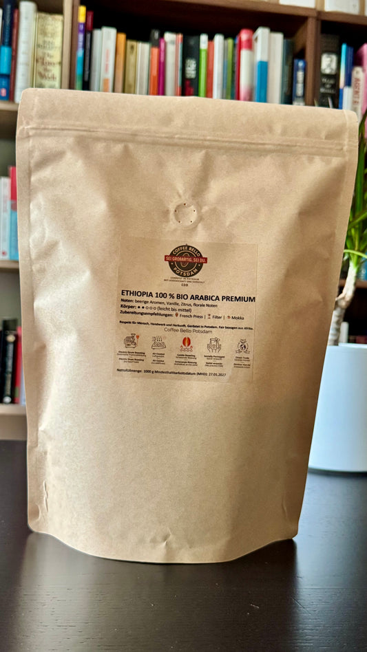 ETHIOPIA 100 % BIO ARABICA PREMIUM 1000g